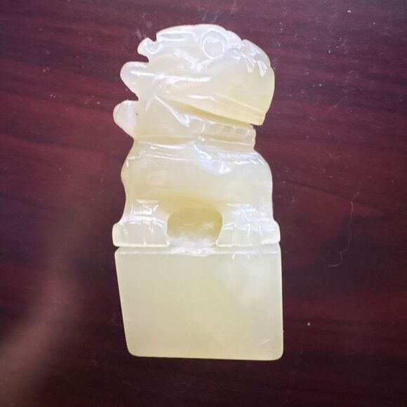 Jade Foo Dog, Sculpture, Chinese, Light Green, Unique - Picture 1 of 8